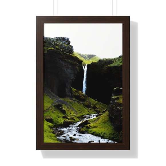 Kvernufoss In South Iceland Waterfall Wall Art Design Poster Print Decor - Picture 7 of 9